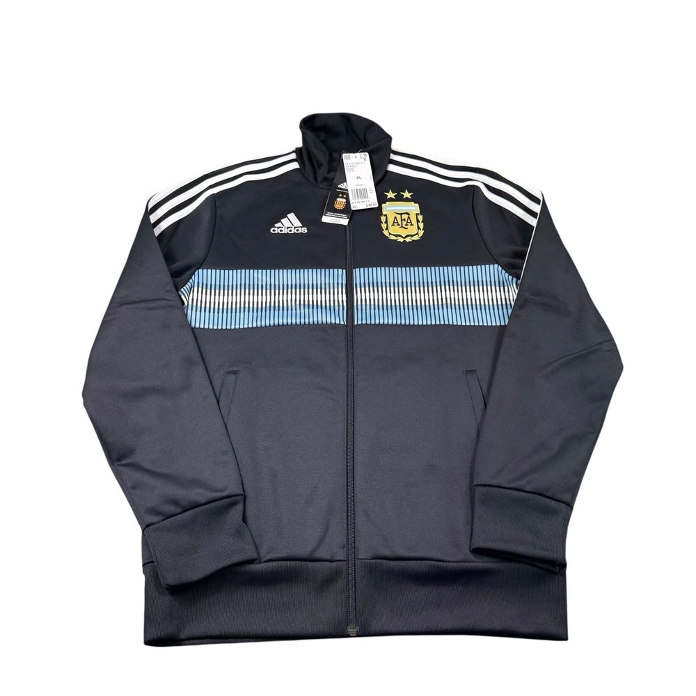 Adidas Argentina AFA Soccer Full Zip Black Track Jacket Sz Youth XL‎ NWT
